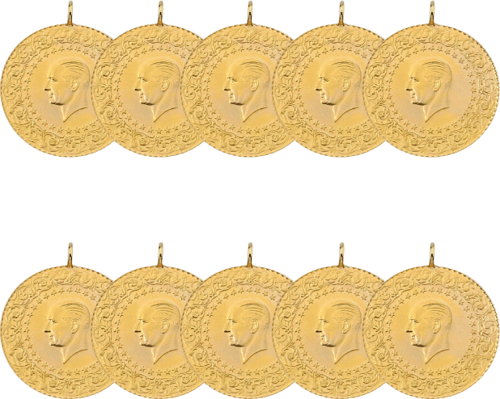 10 Adet Eski Tarihli Çeyrek Altın
