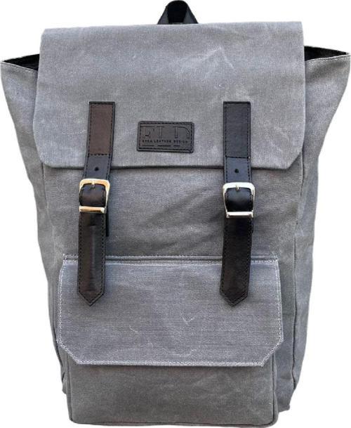 Sırt Çantası Kanvas Okul-Seyahat-Kamp Cargo Unisex Su Geçirmez Mumlanmış Kanvas Gri