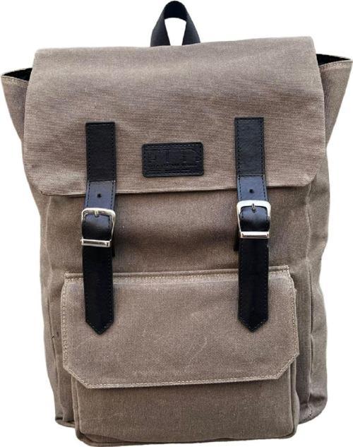 Sırt Çantası Kanvas Okul-Seyahat-Kamp Cargo Unisex Su Geçirmez Mumlanmış Kanvas Haki