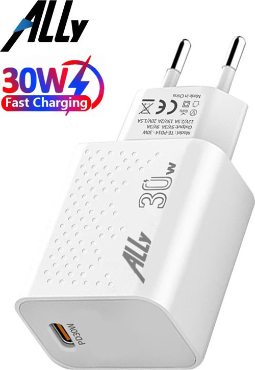Ally TE-PD14 30W Type-C- USB C Hızlı Şarj Adaptörü 5