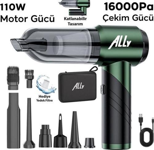 ST-6670PLUS 16000pa Güçlü Portatif 3 Kademeli Tasinabilir Vakumlu Kablosuz Üflemeli Mini Araç Süpürgesi