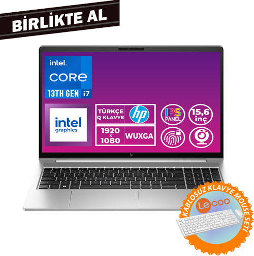 ProBook 450 G10 i7-1355U 32GB 1TB SSD 15.6" FHD Freedos + Kablosuz Klavye Mouse 969H2ET 049