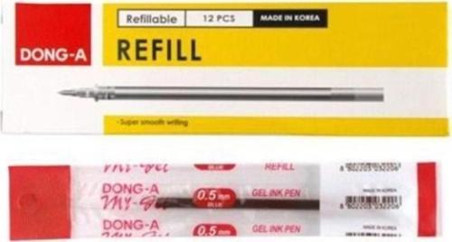 My-Gel Refill 0.5 Iğne Uçlu Kalem Yedeği 1 Kutu (12 Adet) – Kırmızı
