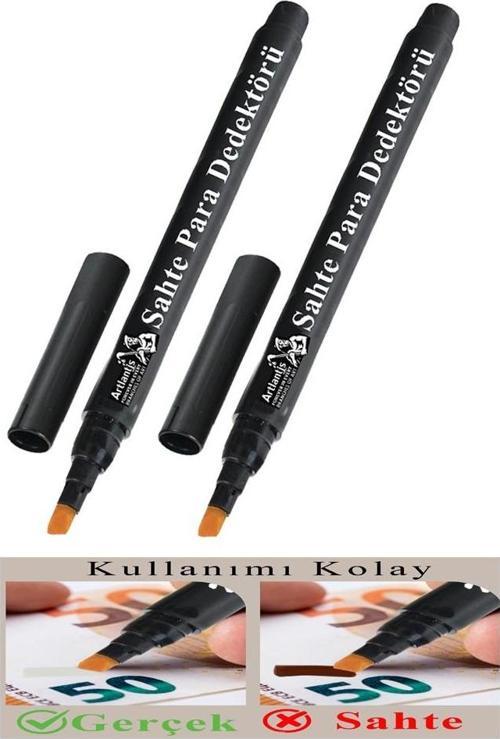 Sahte Para Kalemi 2 Adet Para Kontrol Kalemi Sahte Gerçek Para Tespit Ayırt Etme Türk Lirası Dolar Euro