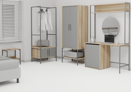 Modulago Maxi Otel Mobilya Takımı Antrasit Ceviz