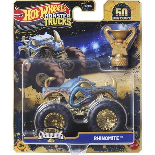 Hot Wheels JDV96 Monstr Trucks BIG FOOT TROPHY ŞAMPİYONLARI TEKLİ ARABA - RHINOMITE JDW03