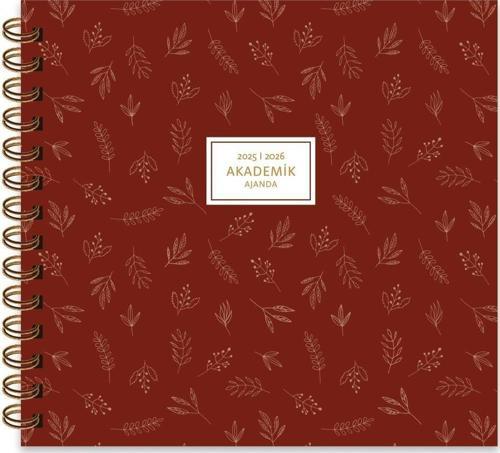 Keskin 16*16 Spiralli Akademik Ajanda - Bordo