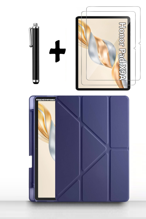 Honor Pad X9A 11.5 Inç 2025 Kılıf Kalem Bölmeli Standlı Darbeye Dayanıklı Ekran Koruyucu Kalem Seti