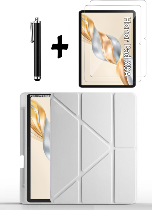 Honor Pad X9A 11.5 Inç 2025 Kılıf Kalem Bölmeli Standlı Darbeye Dayanıklı Ekran Koruyucu Kalem Seti