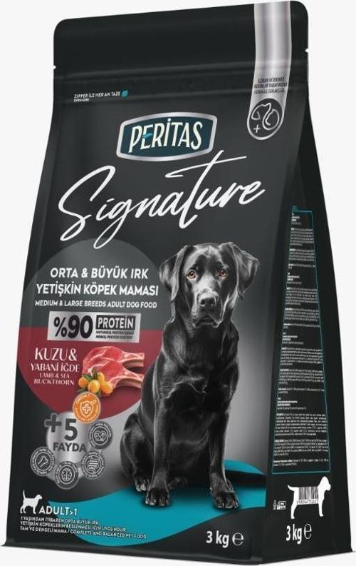 Signature Kuzulu Orta ve Büyük Irk Yetişkin Köpek Maması 3 Kg