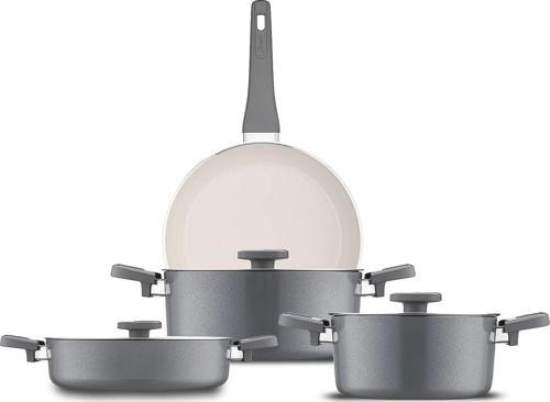 Swiss Crystal 7 Parça Tencere Seti Grey