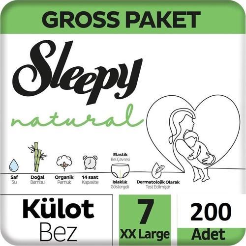 Natural Gross Paket Külot Bez 7 Numara ( 20- 30 kg ) Xxlarge 200 Adet