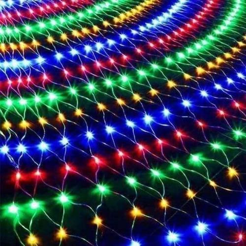 Büro Ev Ofis Hediyesi için 1X2MT 192LED 8MOD Rgb Fişli Dekor Perde Işık