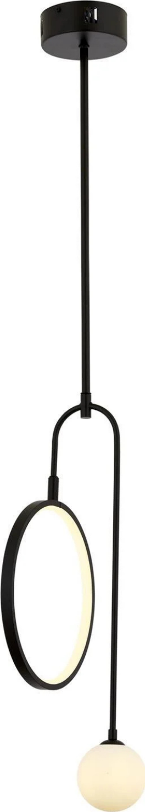 , 1896 Ailesi Siyah Boyalı Modern Avize (2'li Sarkıt)