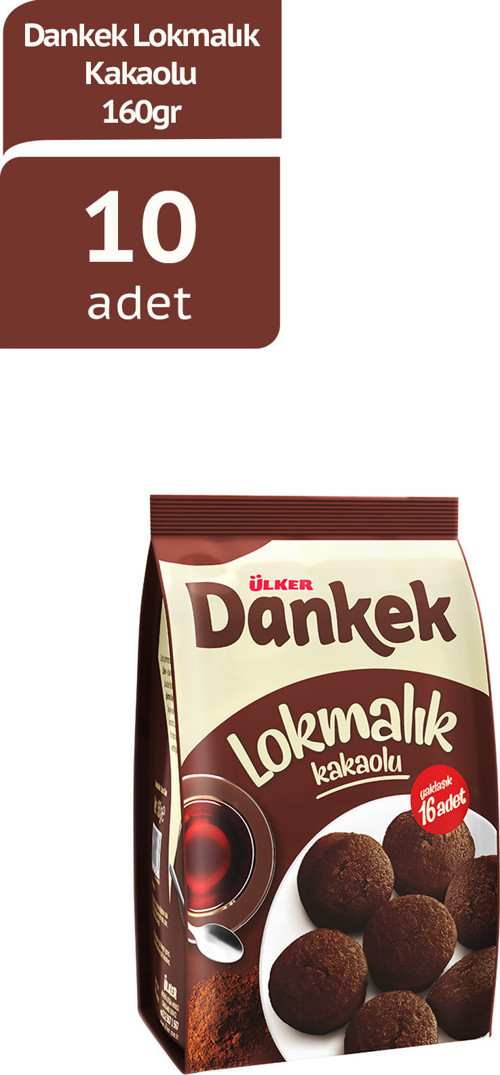 DANKEK Lokmalık Kakaolu Kek - 160 gram - 10 Adet