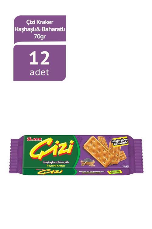 Çizi Kraker Haşhaşlı&Baharatlı 4X70Gr  x12 ADET