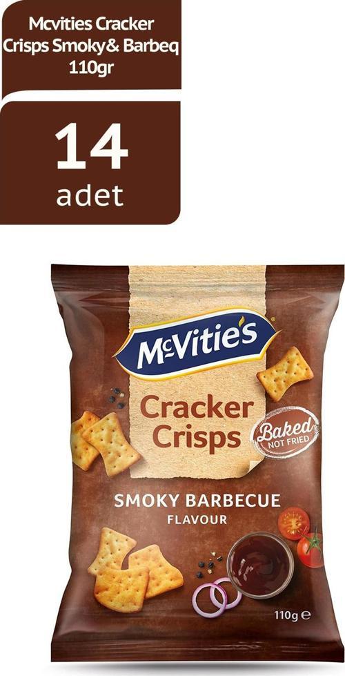 Mcv Cracker Crısps Smoky&Barbeq Barbekü Cips 110G X 14 Adet