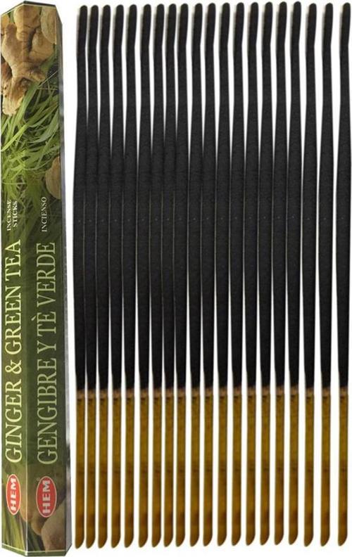 Zencefil Yeşil Çay Kokulu 20 Çubuk Tütsü - Ginger  green Tea