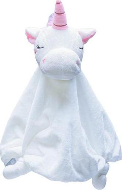 Yavru Köpek Oyuncağı, Unicorn, Peluş, Beyaz, 33x25x14cm