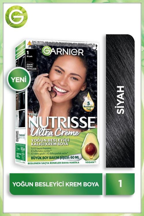 Nutrisse Yoğun Besleyici Kalıcı Krem Saç Boyası 1 Siyah