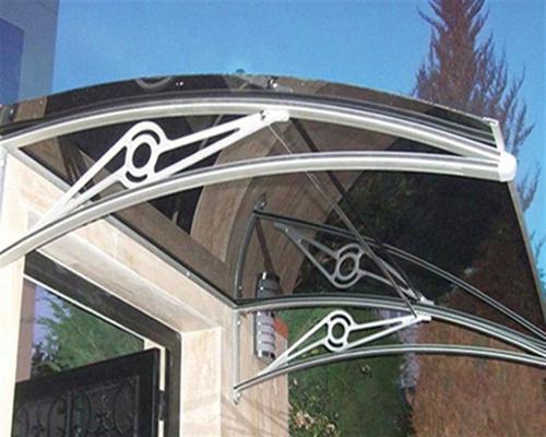 TF Prolüx Kapı Üstü 15,17 Alüminyum Ayaklı Sundurma 170 X 150 Gri 4 mm Solid Levha