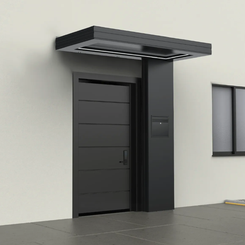 Alüminyum Işıklı Sundurma Vera Viela Mono Right 200 cm x 90 cm Ledli Posta Kutulu