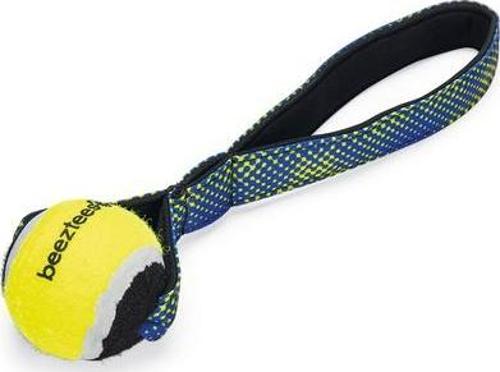 Köpek Oyuncağı, Yüzen, Tutamaçlı Tenis Topu, Mavi/Sarı, 25,5x6,3x6,3cm