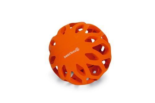 Köpek Oyuncağı, Delikli Top, Kauçuk, Turuncu, 11cm