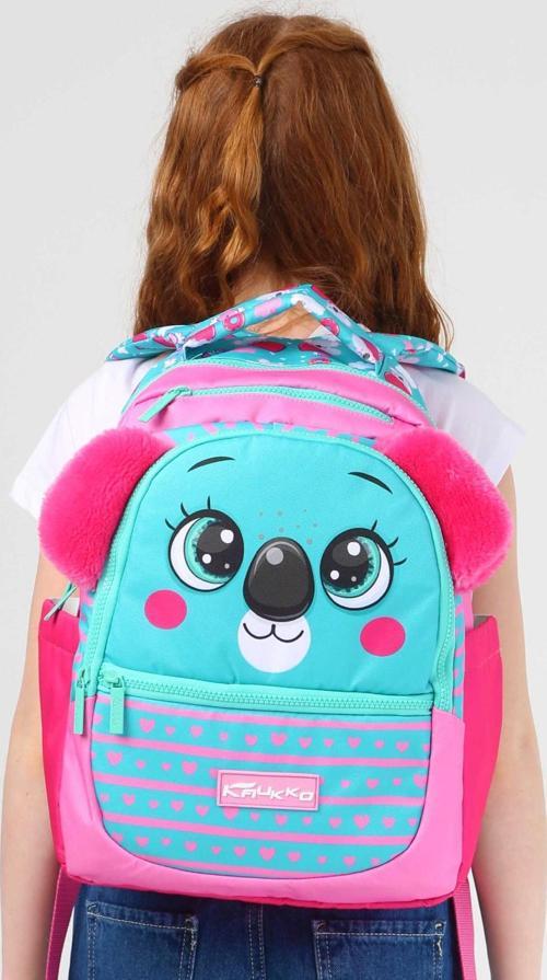 Su Geçirmez Kumaş Kız Çocuk Çok Gözlü Ortopedik Sırt Okul Çantası L5143