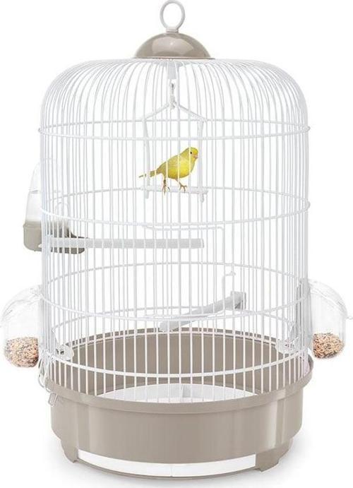 Imac Mılly Yuvarlak Kuş Kafesi Bej/beyaz 2-li 33x53cm