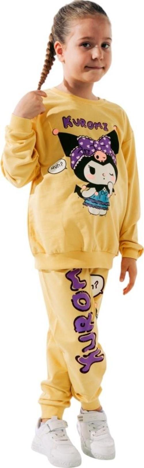 İki İp Kuromi Baskılı Kız Eşofman Takım 3/10 Yaş