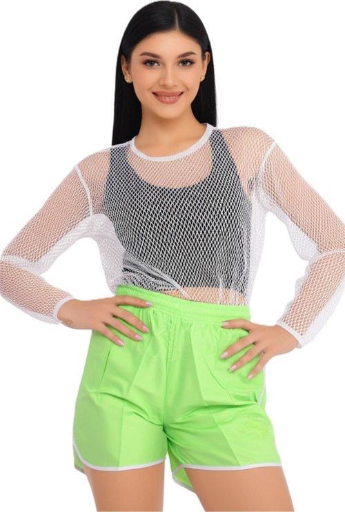 Kadın Plaj ve Deniz Şortu Günlük Hızlı Kurur Esnek Cepli Bağcıklı RahatKesim OPKPDS26OPMOD172