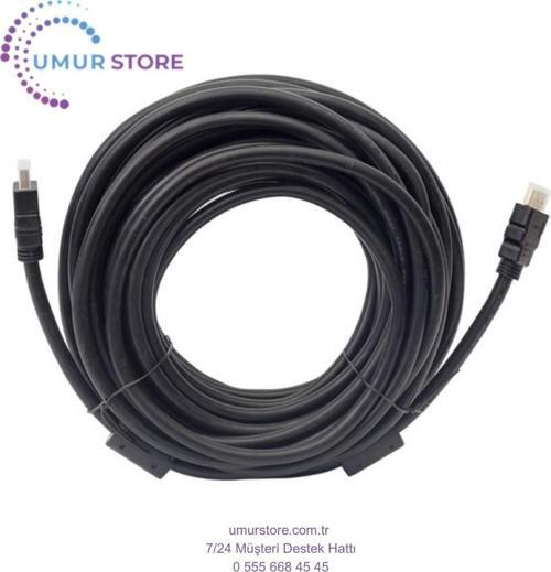Hdmi Kablo 15 Metre Düz Siyah Poşetli (1.4 V - 3D)