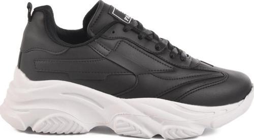 Siyah Beyaz Bağcıklı Kadın Sneaker DRK171 G