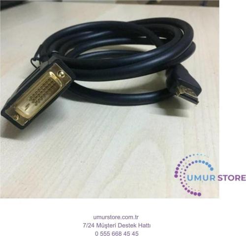 1 Metre HDMI To DVI Kablo HDMI To DVI Kablo 24+1
