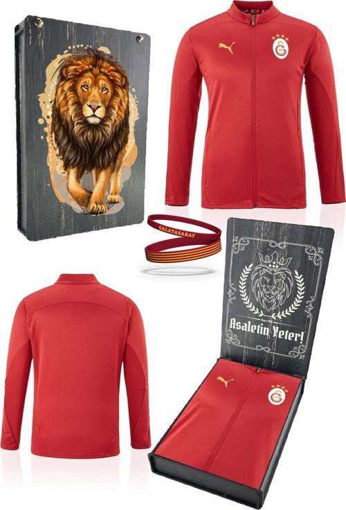 Orijinal Lisanslı Tam Fermuarlı Antrenman Üst Kırmızı Sweat + Silikon Bileklik  Set