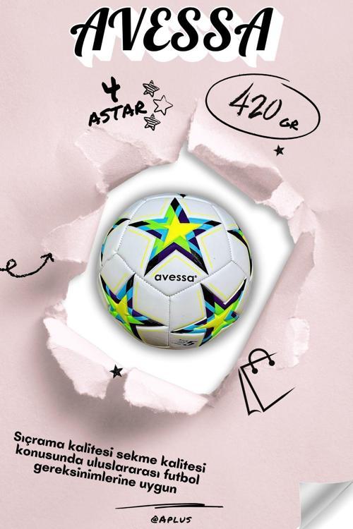 Ft-800 Futbol Topu 4 Astar 420 Gr Üst Düzey Kontrol, Profesyonel Kalite Mükemmel Sekme Ve Hassasiyet