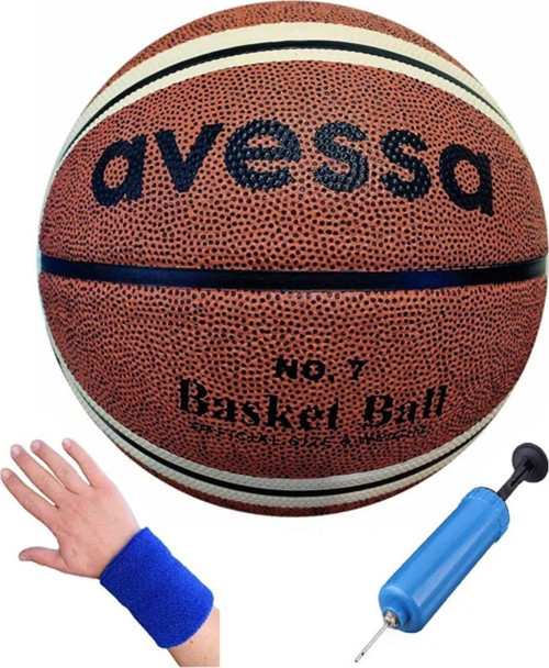 3'Lü Profesyonel Basketbol Seti – Bt-170 No7 Basketbol Topu + Pompa + Havlu Bileklik
