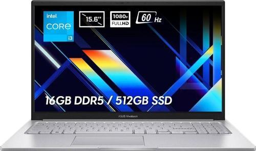 Vivobook 15 X1504VA-NJ2379v1 Intel Core i3-1315U 16GB 512GB SSD 15.6 inç FHD 60Hz FDos Laptop