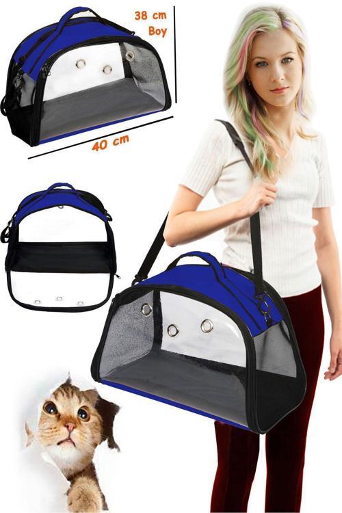 Star Kedi Çantası Mavi, Alt Taban Bükülmez Yıkanabilir, Kedi Taşıma Çantası