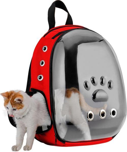 Kedi Taşıma Çantası Turuncu El Ve Sırt Çantası 9Hava Kanalı Kedi Taşıma Çantası