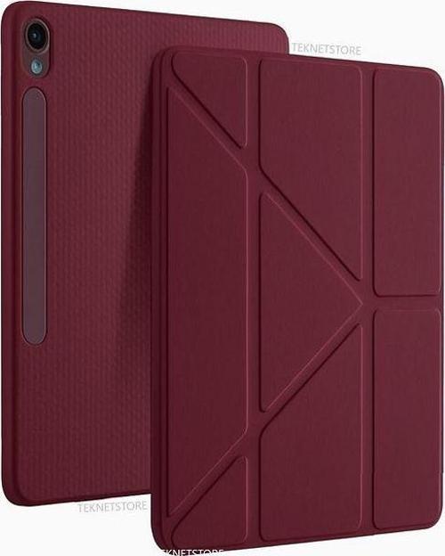 Samsung Galaxy Tab S10 Fe+ Plus 13.1'' Uyumlu Kılıf Kalem Bölmeli Uyku Modlu Arkası Silikon Kapak