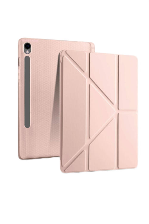 Samsung Galaxy Tab S10 Fe+ Plus 13.1'' Uyumlu Kılıf Kalem Bölmeli Uyku Modlu Arkası Silikon Kapak