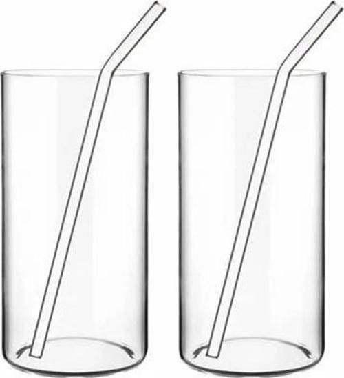 Borex Borosilikat Pipetli Meşrubat Bardağı 2li