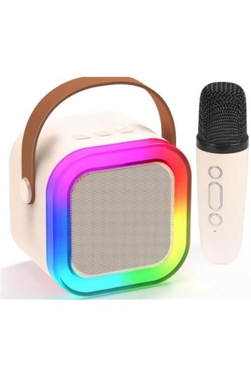 Sy13 İki Mikrofonlu Pembe Karaoke Speaker