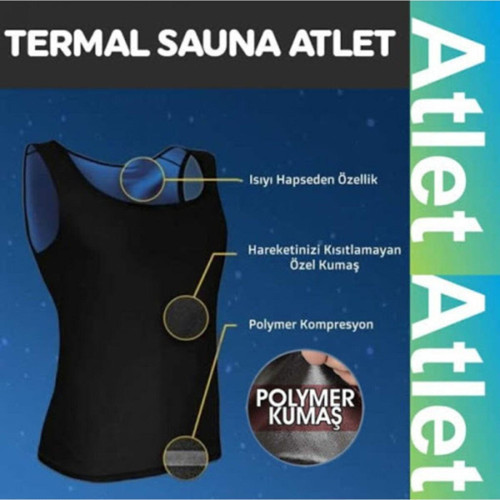 Extra Terletici Yeni Ince Kumaş Termal Sauna Pro Terleme Atleti Termal Sauna Atlet