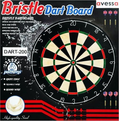 Avessa Profesyonel Sisal Dart Tahtası Domuz Kılı Dart-200