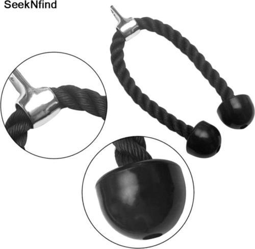 Profesyonel Triceps Çekiş Halatı Rope Aparat Paslanmaz Çelik Kopçalı (Uzunluk 71 Cm )