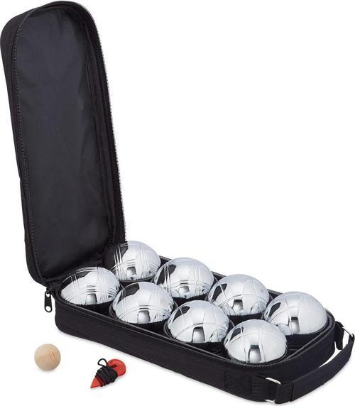 Çantalı 8'Li Bocce Set 8 Adet Krom Çelik Bocce Topu (720 Gr) + Ahşap Pallino Ve Mezura Hediyeli