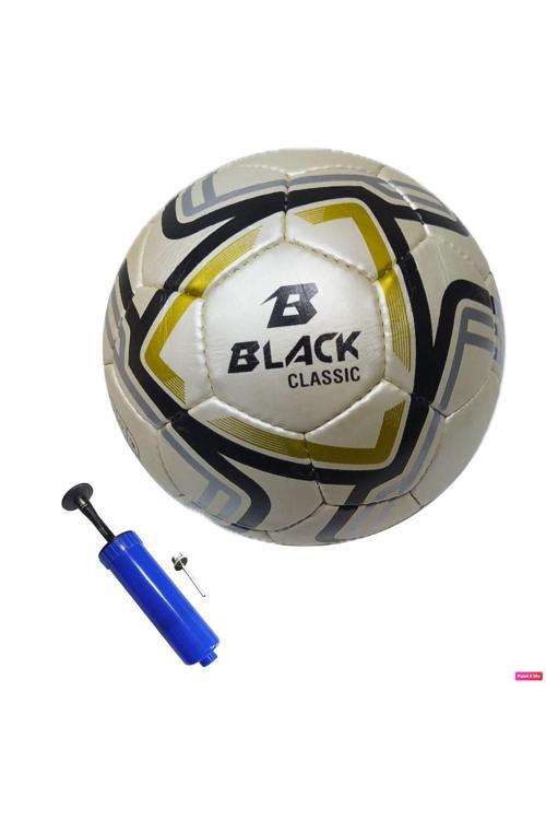 Classic No 5 Profesyonel 32 Panel Futbol Topu Sert Zemin İçin Özel Üretim Maç Topu 442 Gr + Pompa